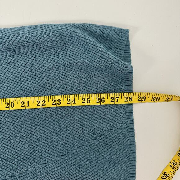 J Jill Sweater Womens Large Blue Knit Casual Textured Lounge Office Popover - Picture 10 of 11